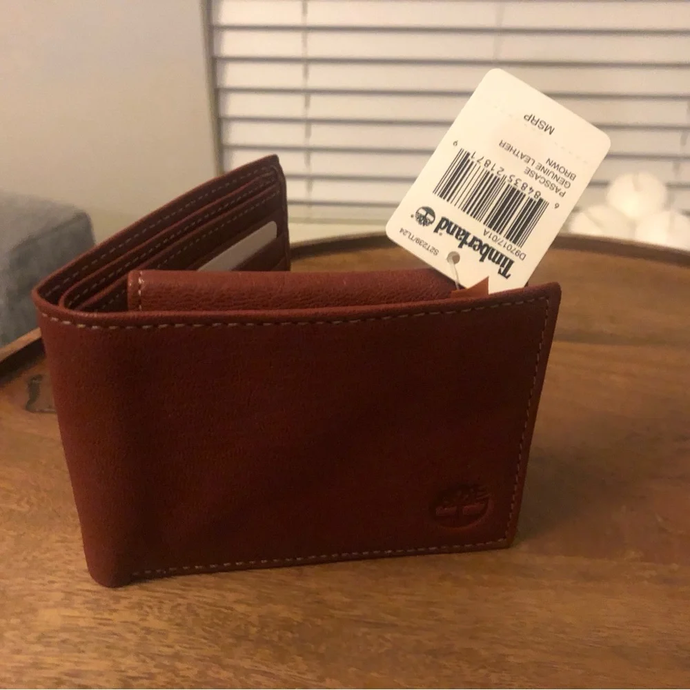 Timberland Men's Rich Brown Leather Card Holder